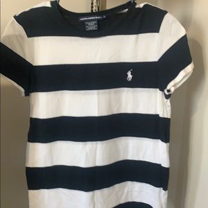 Classic blk and white stripe tee❤️